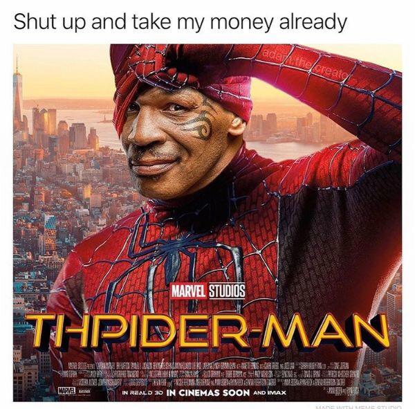 mike tyson thpiderman memes