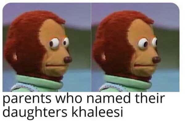 monkey puppet khaleesi meme
