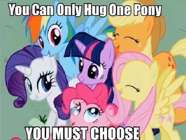 my little pony hug one pony meme