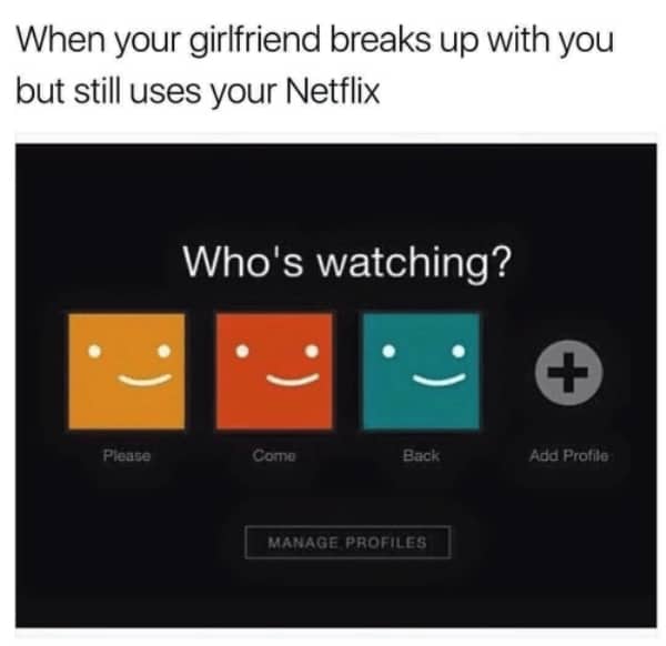 netflix break up meme