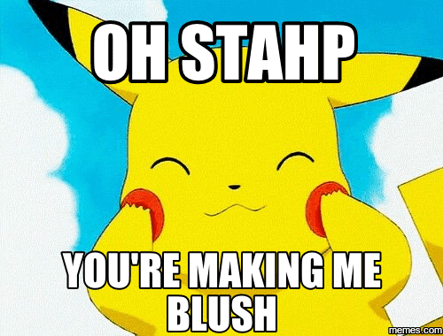 blushing meme
