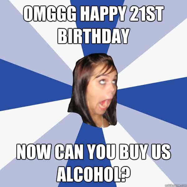 20 Funniest Happy 21st Birthday Memes - SayingImages.com