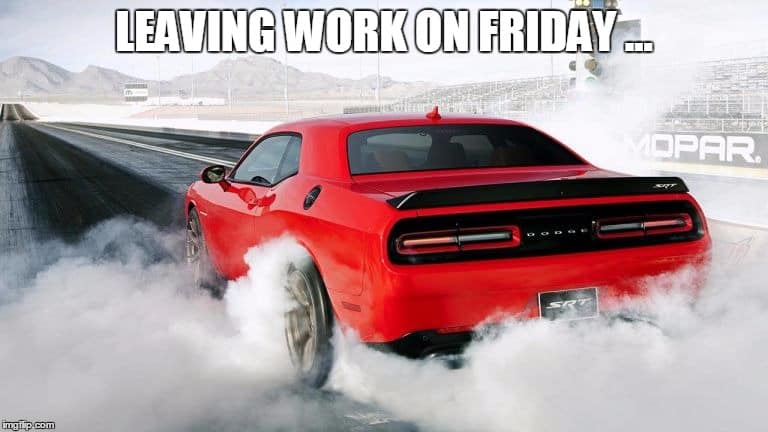 leaving work on friday meme