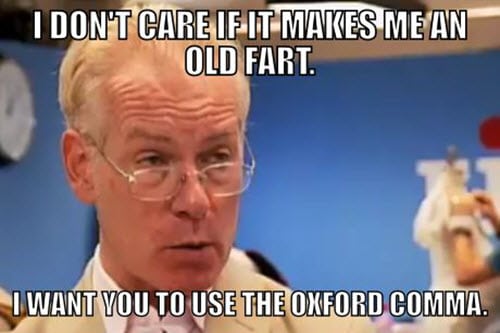 oxford comma i dont care meme