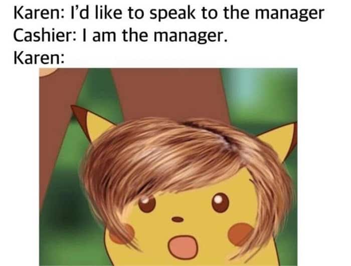 pikachu karen meme