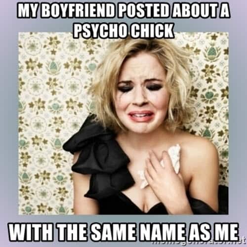 psycho chick meme