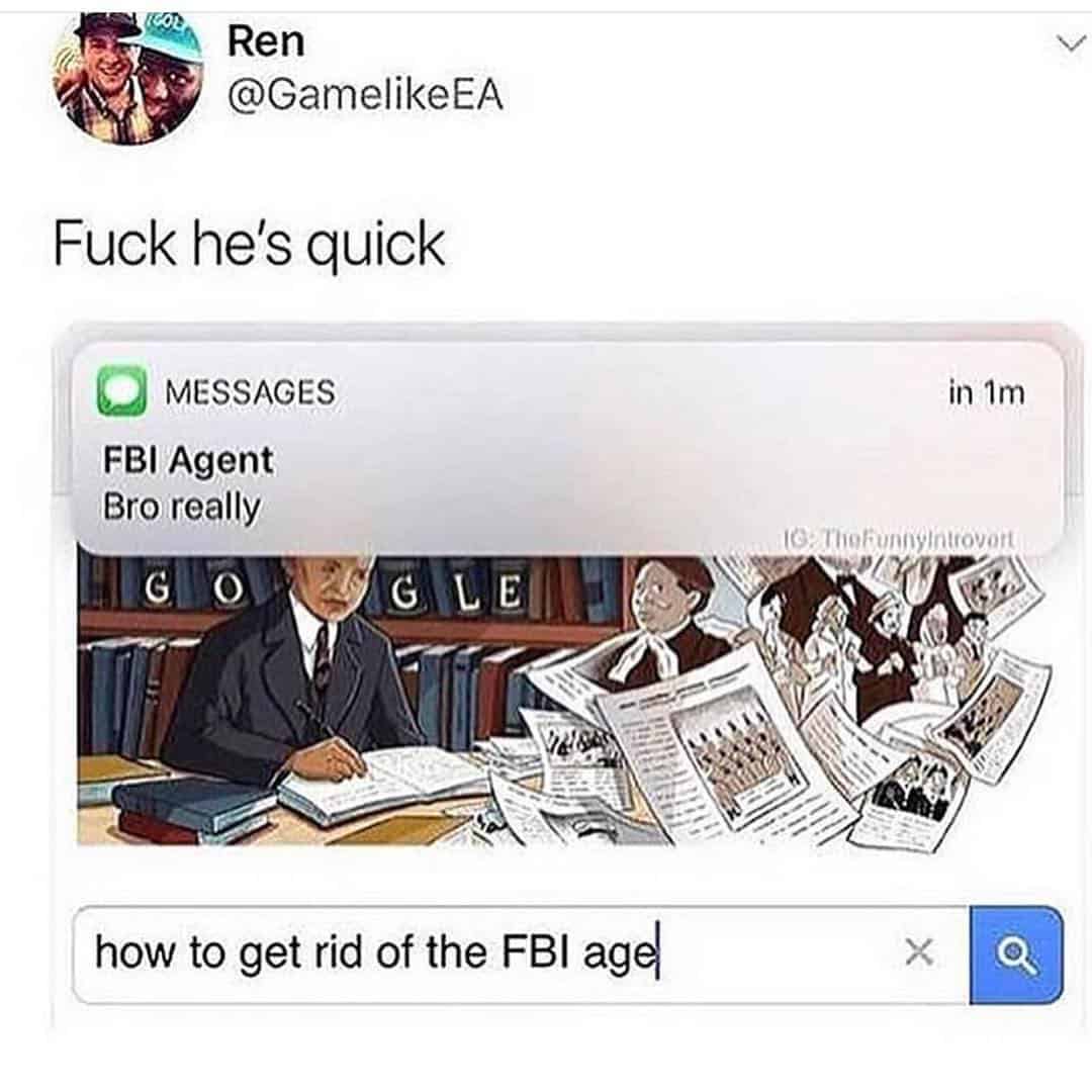 quick fbi agent meme