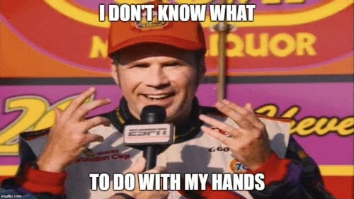 ricky bobby hands meme