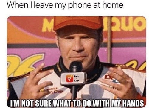 ricky bobby leave phone meme