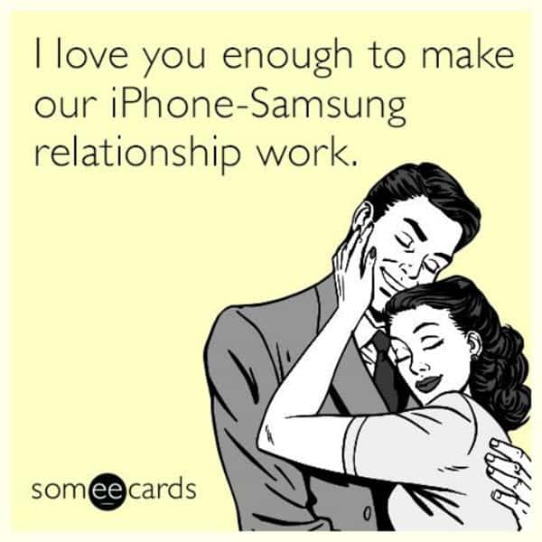 romantic iphone samsing relationship memes
