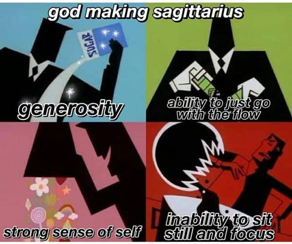 sagittarius god making meme