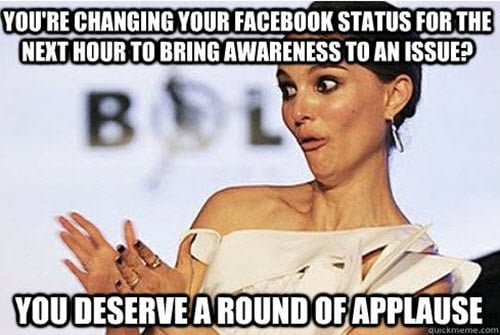 sarcastic changing your facebook status memes