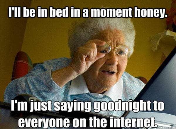 saying goodnight to the internet meme