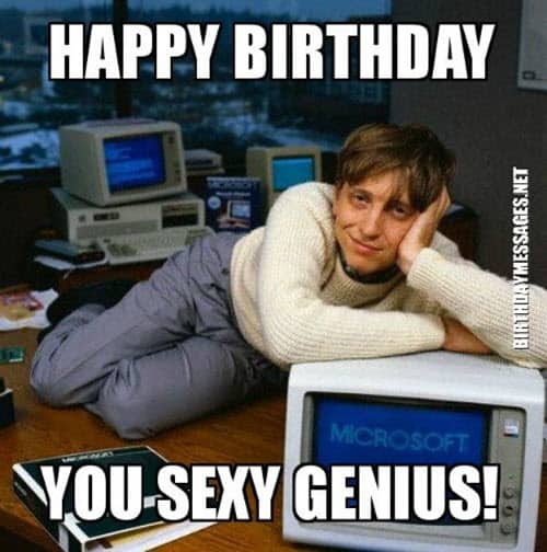 sexy genius birthday meme