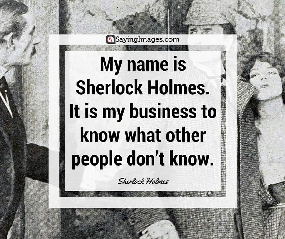 sherlock holmes quotes book