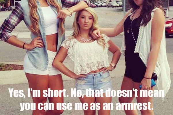 short girl armrest memes