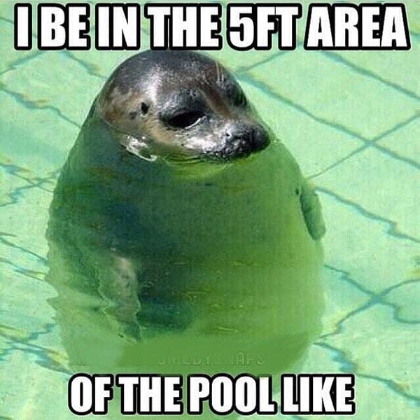 short girl pool memes