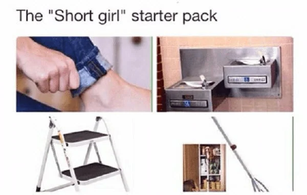 short girl starter pack memes