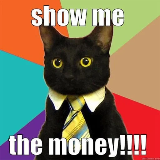 show me the money businesscat meme