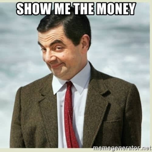 show me the money mr bean meme