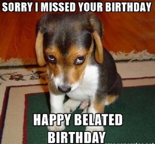 35 Best Happy Belated Birthday Memes SayingImages