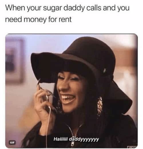 sugar daddy calls meme