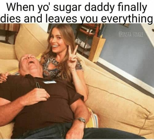 sugar daddy finally dies meme
