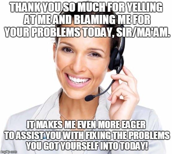 call center agent funny