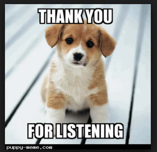 thank you listening memes