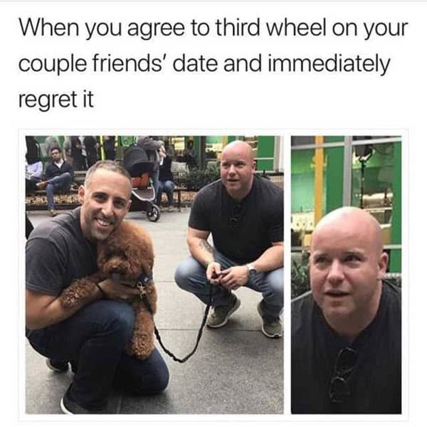 third wheel when you agree meme