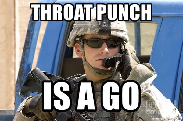 throat punch is a go meme