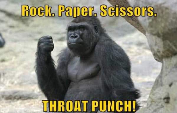 throat punch rock paper scissors meme