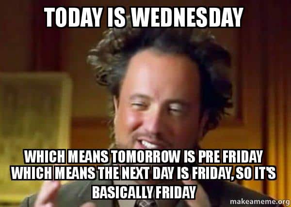 wednesday travel meme