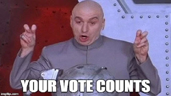 voting your vote counts meme