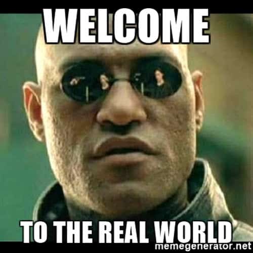 welcome real world meme