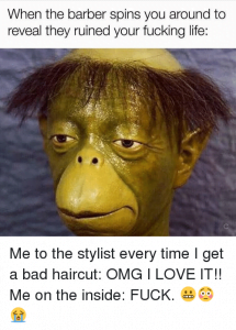 30 Bad Haircut Memes To Make You Laugh SayingImages Com   When The Barber Bad Haircut Meme 215x300 