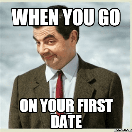 How man talks in online dating meme