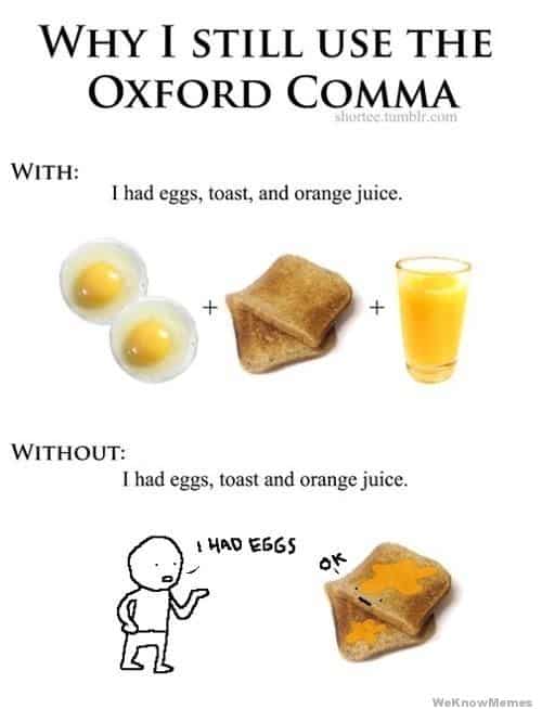 20 Witty Oxford Comma Memes That Highlight The Importance of