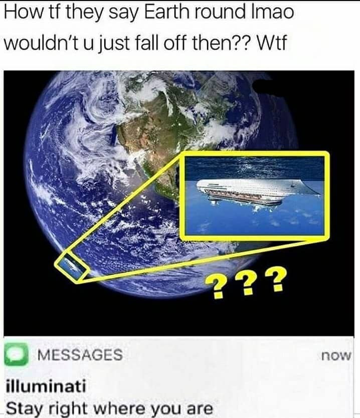 flat earther meme