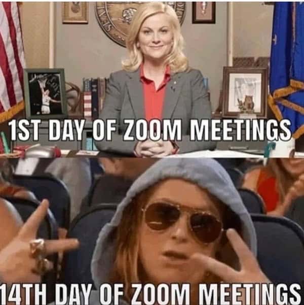 zoom meetings 1st day memes